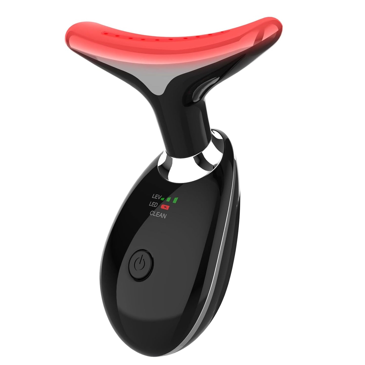 7 Color Face and Neck Massager Light Therapy, Red Light Based Facial Massager for Skin Care, Firming, Smoothing (White)