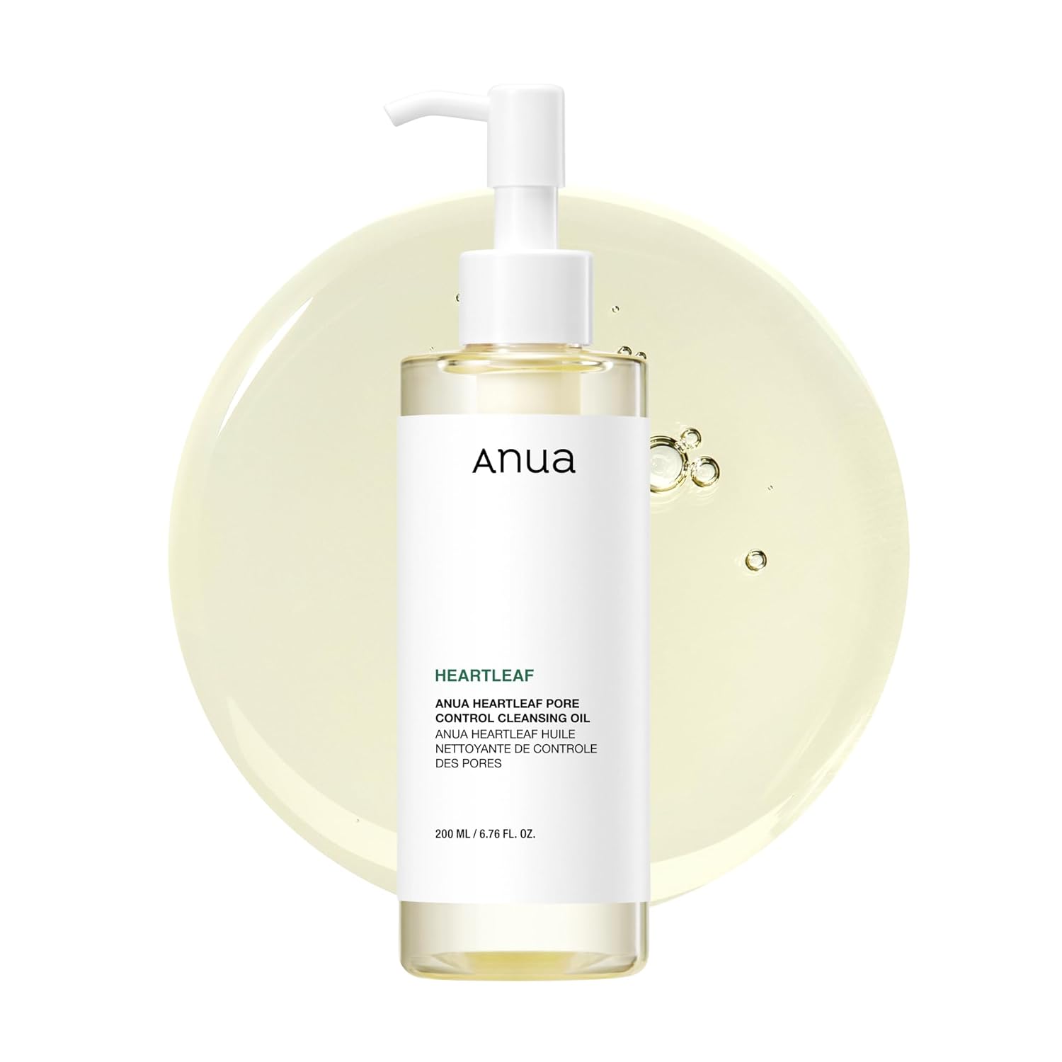 Heartleaf Pore Control Cleansing Oil, Oil Cleanser for Face, Makeup Blackhead Remover, Korean Skin Care 6.76 Fl Oz(200Ml) (Original)